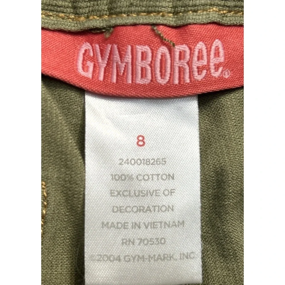 Gymboree Bonjour Provence Cropped Pants Olive Green Sequins‎ & Embroidered Sz 8